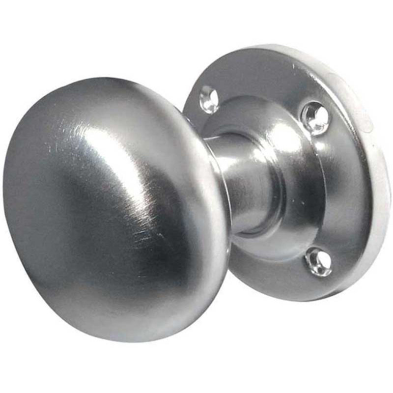 Passage Knobset, Satin Chrome