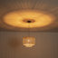 Luminaire suspendu tambour en rotin naturel 1 lumière Bohemian