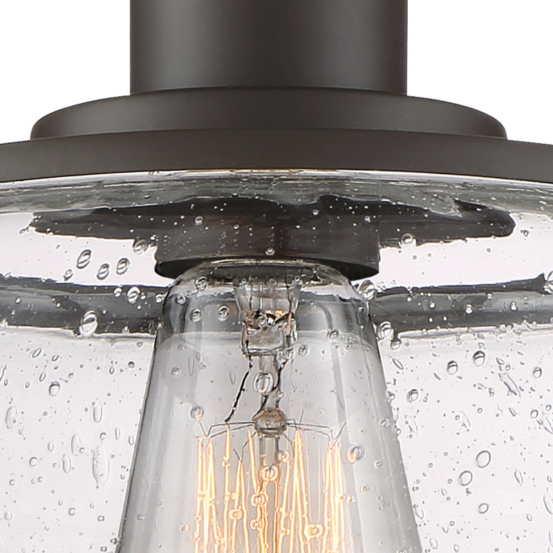 Spofford Glass Semi Flush Mount, Oil Rubbed Bronze