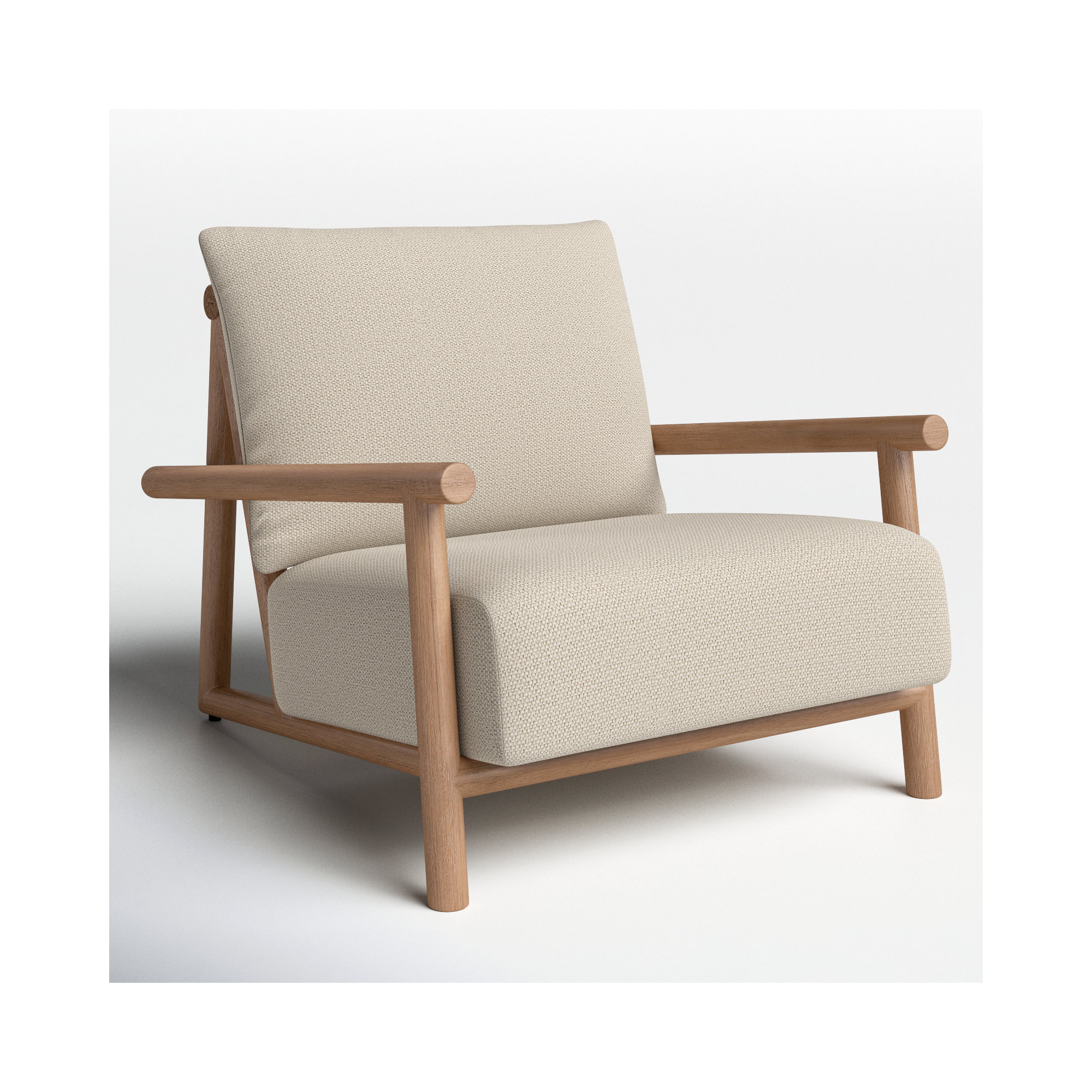 Ingo Teak Outdoor Lounge Chair, Natural Teak