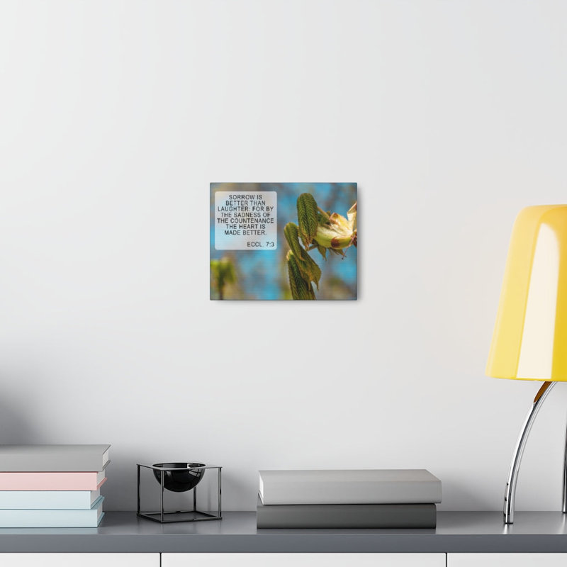 Heart Is Made Better Eccl 7:3 1 Piece Wrapped Canvas Wall Art, 46cm H x 61cm W