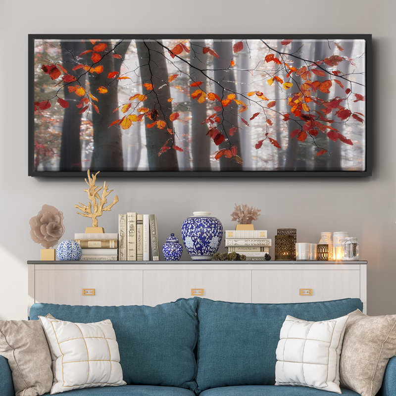 Falling Moments- Framed Canvas, 24" H x 60" W