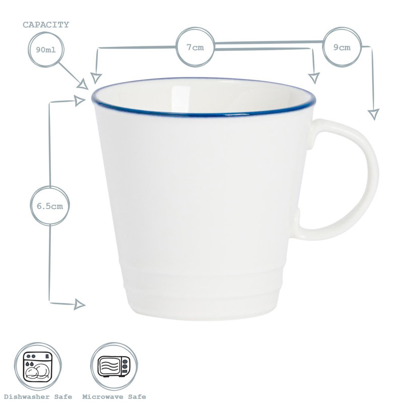 Nicola Spring - White Farmhouse Espresso Cups