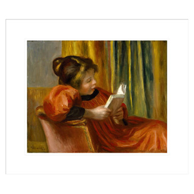 «Girl Reading» par Pierre-Auguste Renoir, impression giclée sur cadre