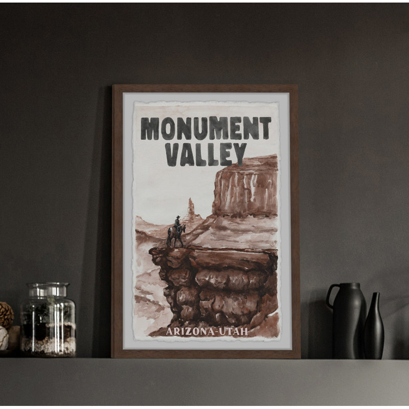Arizona Monument Valley - Reproduction d'annonces encadrées sur papier, H 30 po x l 20 po x P 1,5 po
