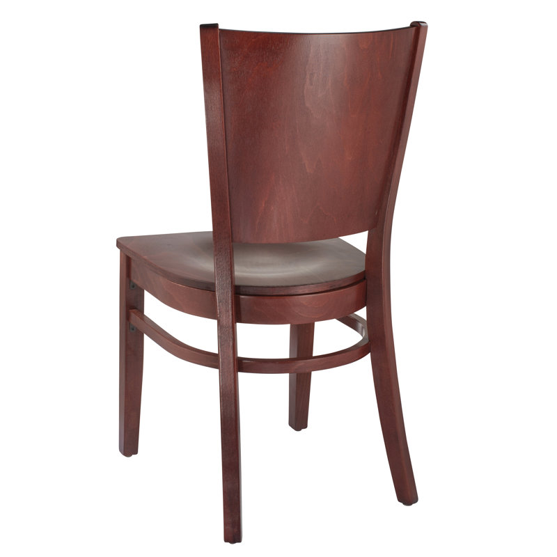 Chaise d'appoint en bois massif Calina, Acajou