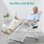 Fauteuil monochromatique à gravité zéro, fauteuil inclinable pliant pour patio avec plateau latéral et appui-tête-2032056513