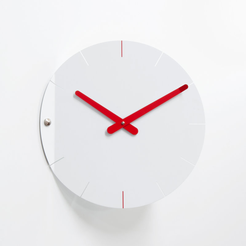 Sanders Metal Wall Clock, White