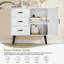 Armoire de rangement au sol avec porte et 3 tiroirs-434867082