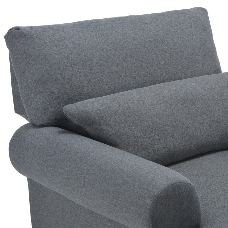 Chaise longue rembourrée avec dossier réglable, Gris foncé