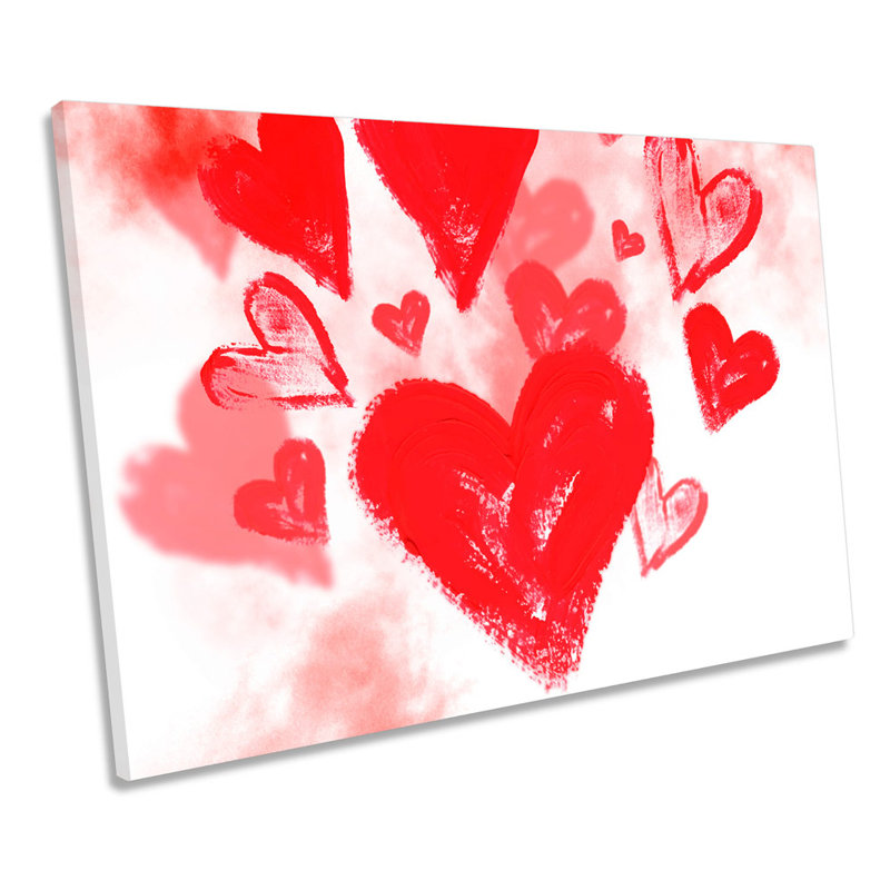 Love Heart Romantic - Wrapped Canvas Print, 50.8cm H x 76.2cm W x 2cm D