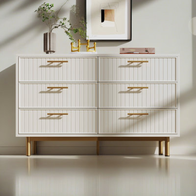 Amon 120cm W 6 - Drawer Chest of Drawers