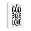 «God Is Love Christian», reproduction d'art murale prête à être accrochée-855393837