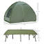 Lit de camp pliable pour 2 personnes avec tente, couvre-lit et matelas gonflable épais Outsunny
