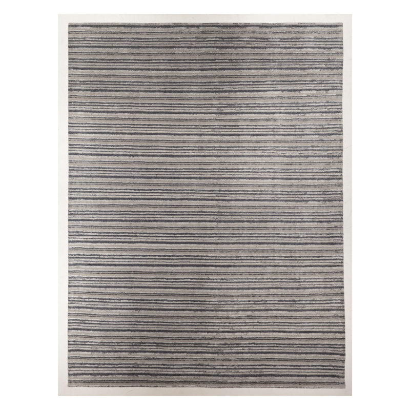 Hand Knotted Striped Indoor Rug