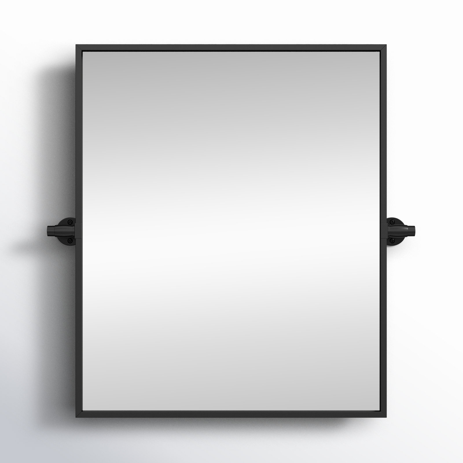 Belfield Metal Wall Mirror, Black, 24" x 20"