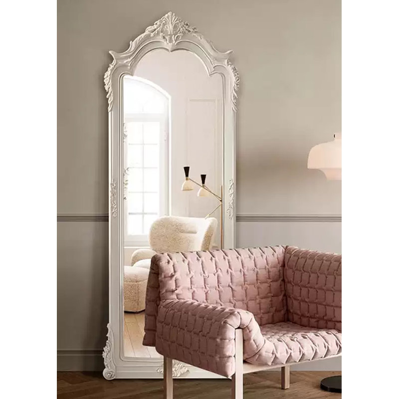 European Carved Full - Length Floor Mirror, 70.87" x 27.56"
