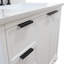 Meuble-lavabo simple 37 po avec plateau en quartz Evart-205592583
