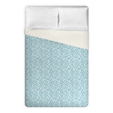 Housse de couette en microfibre bleue / blanche