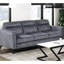 Canapé 3 places en microfibre gris foncé Modern