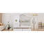 Full Size Wooden House Bed In White With Drawers And Shelf, A Space - Saving Solution For Storage Function, 2 Shelf ' Needs
