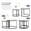 2in1 Round Coffee Table Set Modern Nesting Style End Table-665130383