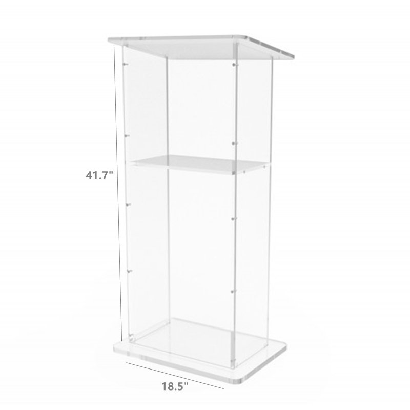 Pupitre de salle de bain en plexiglas assemblé FixtureisplaysMD de 43 po de hauteur Fixturedisplays® 102703 - Podium assemblé