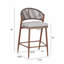 Ensemble de 2 tabourets de comptoir de patio extérieur, structure en aluminium d'une hauteur de siège de 26 po avec dossier en forme de feston en rotin de polyéthylène-1828047779-1828047780