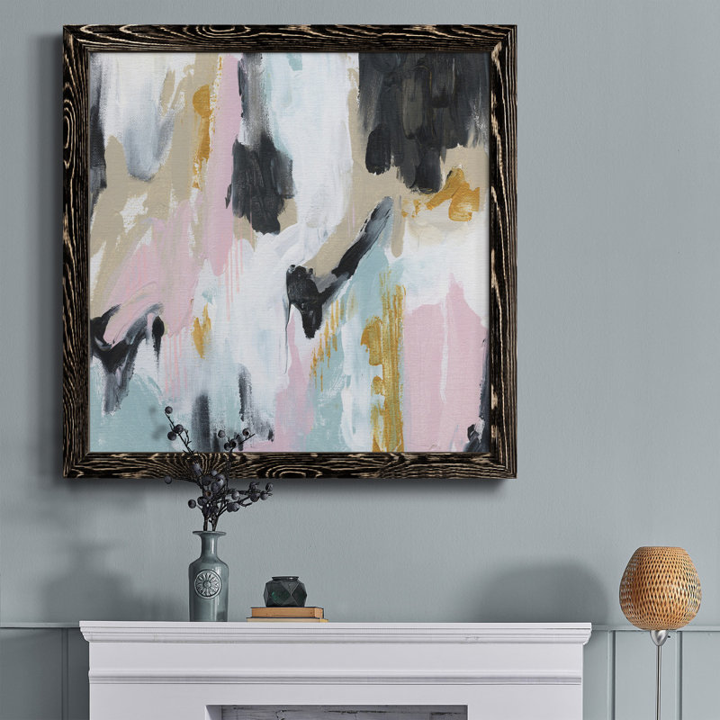 Rustic Arrangement - Peinture sur toile encadrée, Cadre noir, H 17 po x l 17 po x P 1,5 po