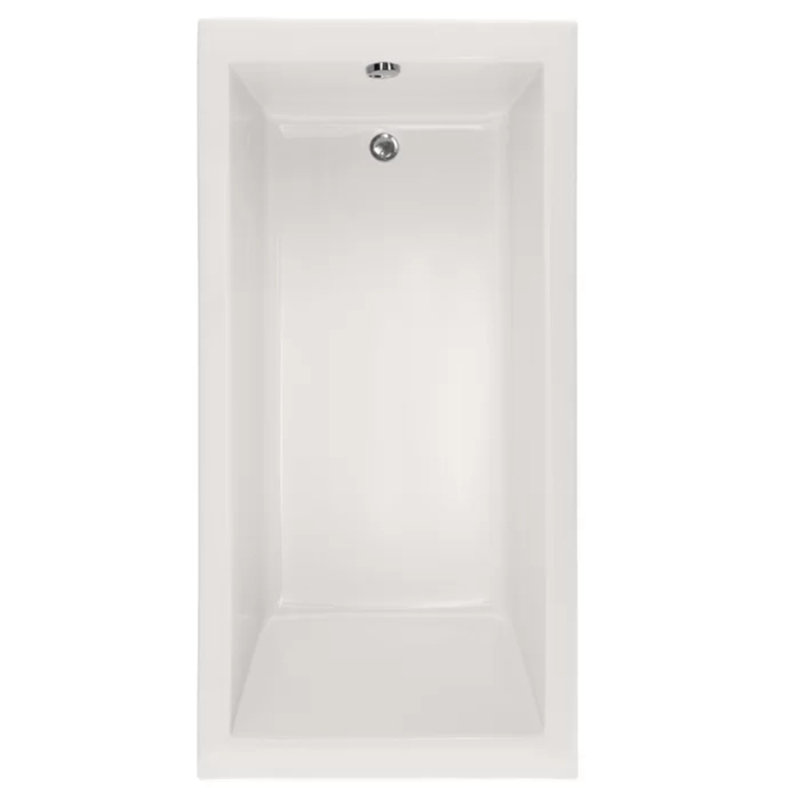Lacey 72'' x 32'' Air Acrylic Bathtub, Bone, Polished Nickel