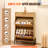 Rattan Shoe Cabinet, Narrow Shoe Storage Organizer with 2 Flip Rattan Drawers & 1 Slide Drawer-1366213660