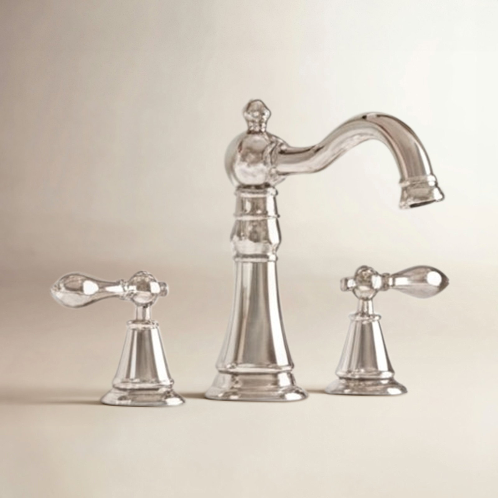 English Classic Widespread Faucet with Drain, Polished Nickel