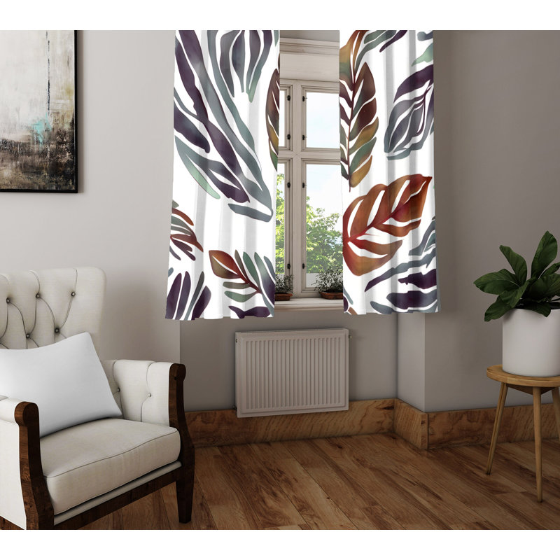 Paire de rideaux semi-transparents Darasimi, L 40 po x L 52 po