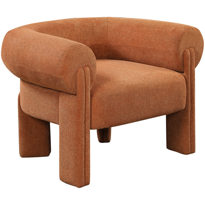 Stefano 36'' Wide Armchair, Cognac Fabric