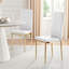 Eubanks Faux Leather Modern Tall Back Dining Chairs with Metal Legs & Diamond Stitching-1969960197-1969960205