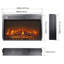 Foyer électrique encastrable 26 po, radiateur ultra-mince avec ensemble de bûches et flamme réaliste, télécommande avec minuterie, protection contre la surchauffe