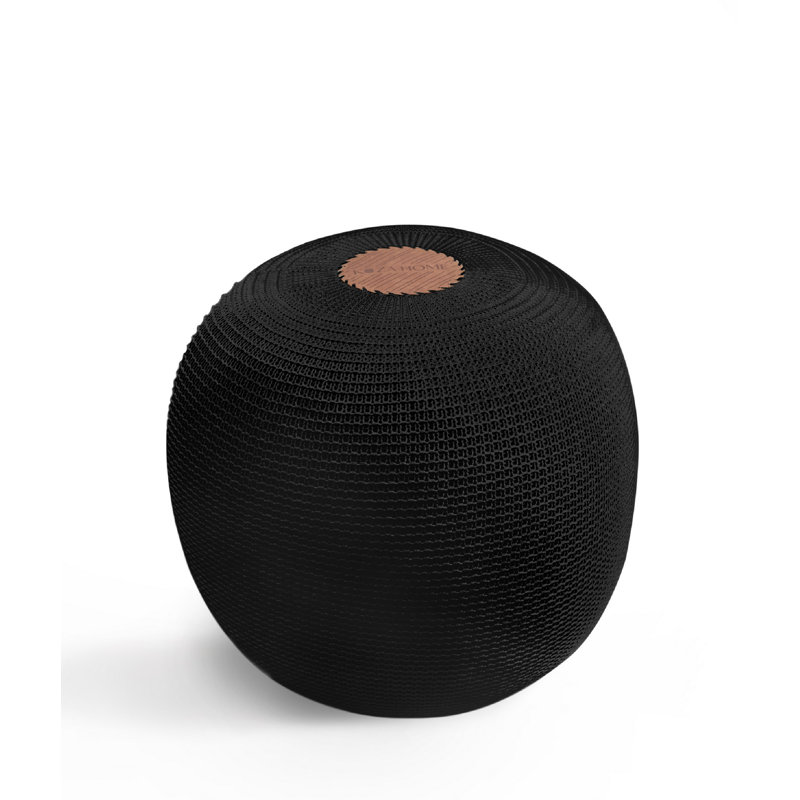Handmade Pouffe - 15.7 x 15.7 x 17.7 Inches | 100% Acrylic with Soft Polyester Filling | Stylish Black and Brown Design | Perfect for Living Rooms, Bedrooms & Cozy Seating Solutions, Durable & Chic Accent