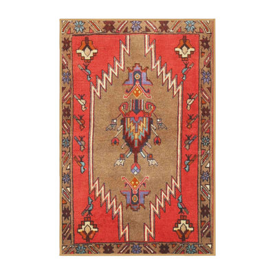 Tapis traditionnel rouge / brun