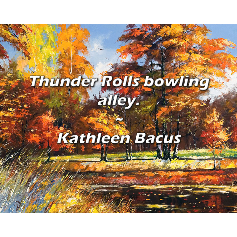 Kathleen Bacus Citation: Thunder Rolls Bowling Alley., H 15 po x l 18 po