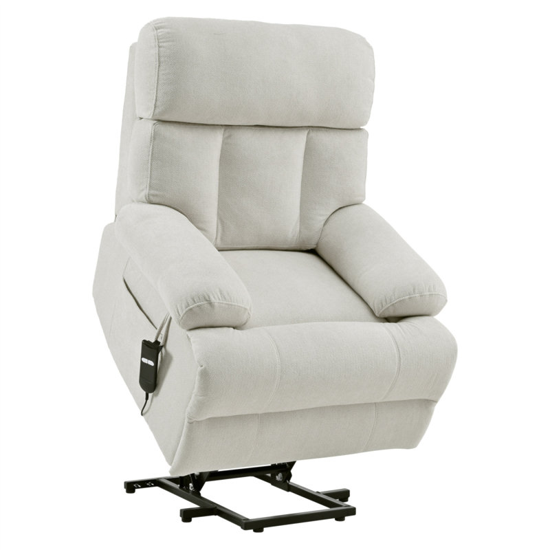 Oversized Power Lift Recliner Chair For Elderly, Electric Fabric Recliner Chair For Seniors, Home Theater Seating,Reclining Sofa Chair With Remote Control,Side Pocket ,Spacious Seat