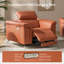  Fauteuil inclinable électrique double en cuir véritable 45,25 po avec appui-tête réglable Maltby-584434205