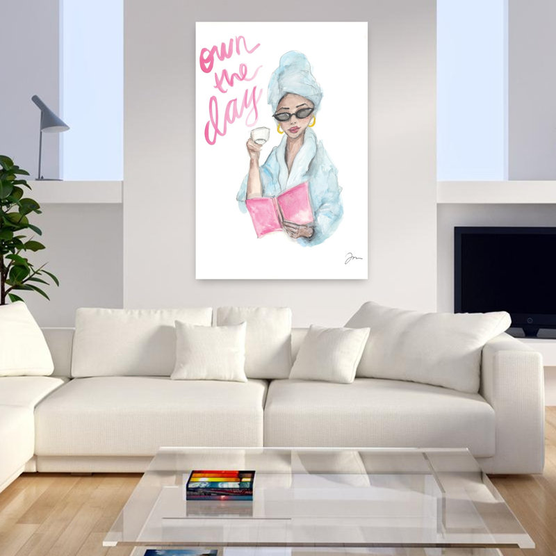 «Own The Day», art contemporain abstrait, H 48 po x l 32 po