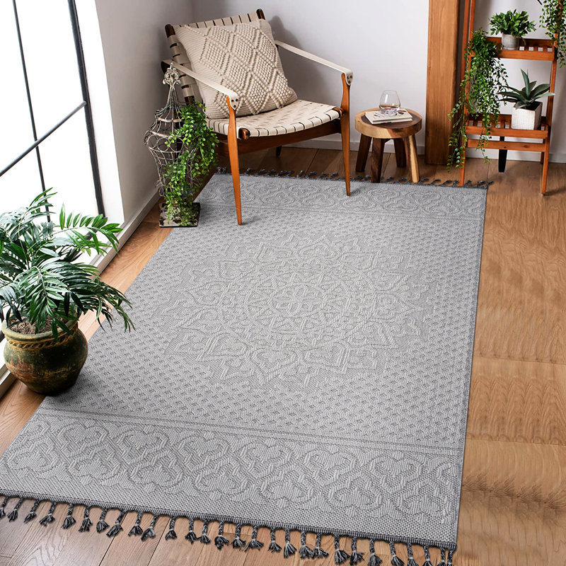 4X6 Loom & White/ Medallion Area Rug, Stain-, Non-Shedding, For Various Rooms, And Pet-, Easy To Clean, Mat Stain , Non Shedding, Suitable For Indoor Outdoor, Pet , Maintenance, Rug