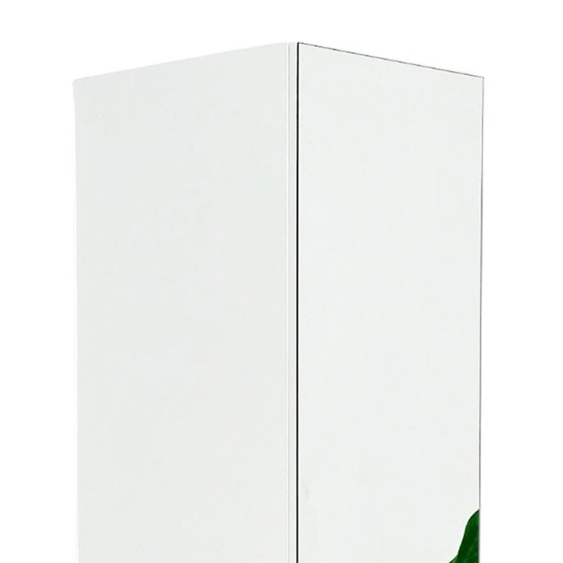 Armoire avec miroir Ely, 1 tiroir, 71 po, mélamine blanche Ely