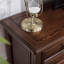 Banc de rangement pour chaussures en bois massif brun foncé