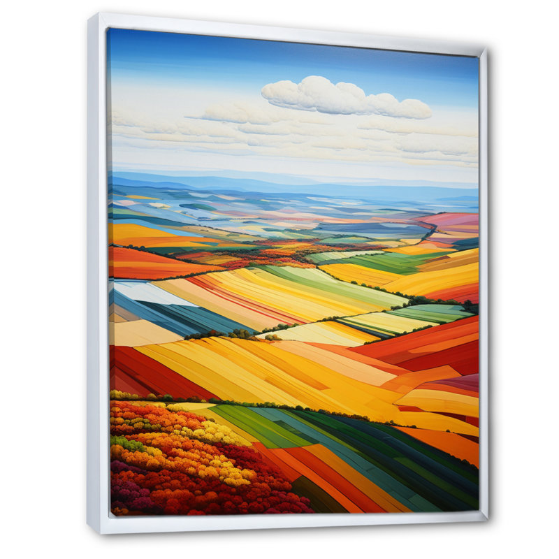 Southminster Golden Fields Of Colora sur impression sur toile, Cadre flottant blanc, H 40 po x l 30 po x P 1,5 po