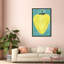 Jaune vif comestible, jaune sarcelle moderne - peinture encadrée-72476934-72476936