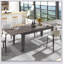 Grande table de salle à manger extensible, parfaite pour une utilisation polyvalente et élégante, 106,3 po