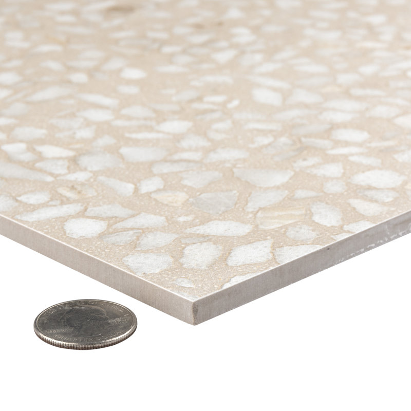 Farnese Amalfi 12" x 12" Porcelain Field Tile Wall & Floor Tile, Crema