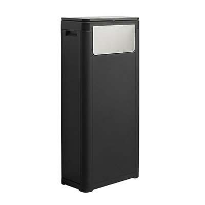 8 Gallon Black Trash Can, Plastic Waste Bin with Press top Lid, Black Garbage Can Suitable for Kitchen.
Bathroom,Bedroom, Living Room, Offce